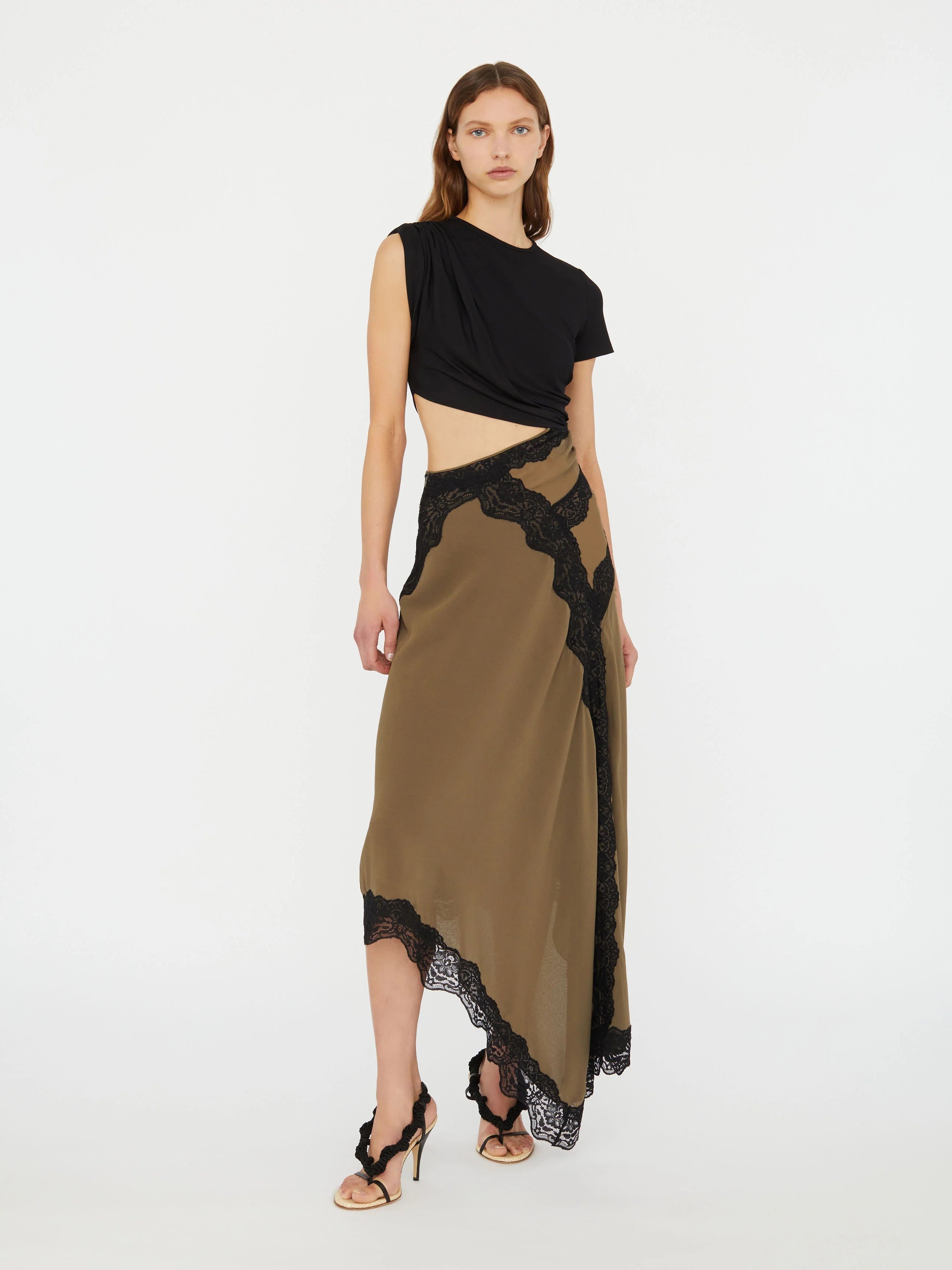 Alice | Φόρεμα midi με στριφτή λεπτομέρεια τύπου μπλούζας