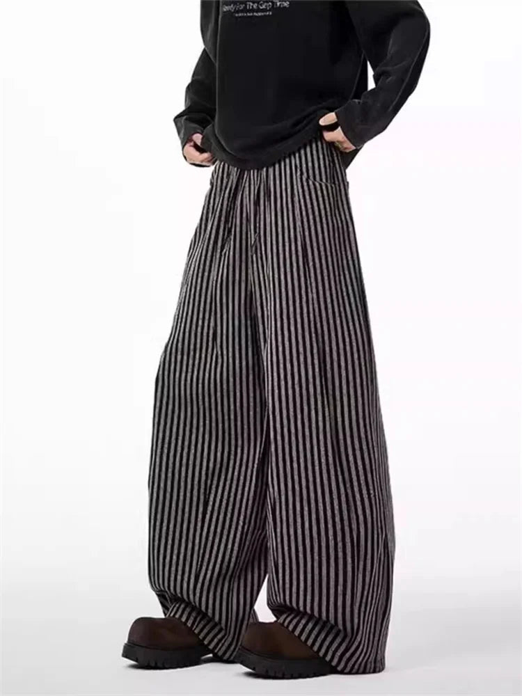 Kuro - Ριγέ Φαρδύ Παντελόνι (Striped Baggy Pants)