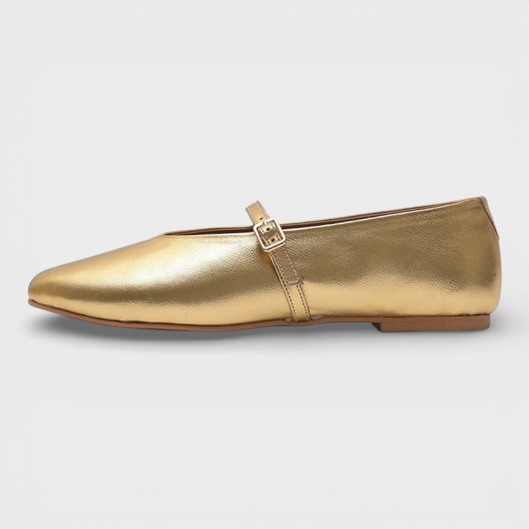 Navea | Χρυσά Mary Jane Flats