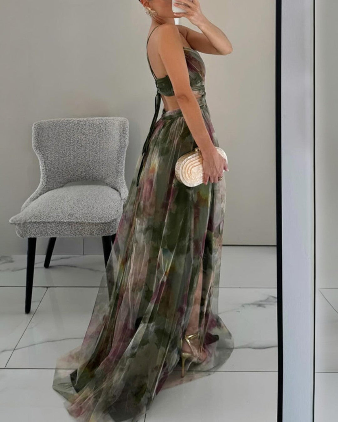 Giselle | Μαγεμένο μάξι φόρεμα με λουλουδάτο σχέδιο